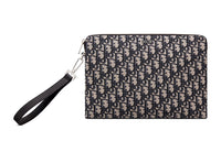 DIOR Cow Leather Clutch Regular Men's Beige Black