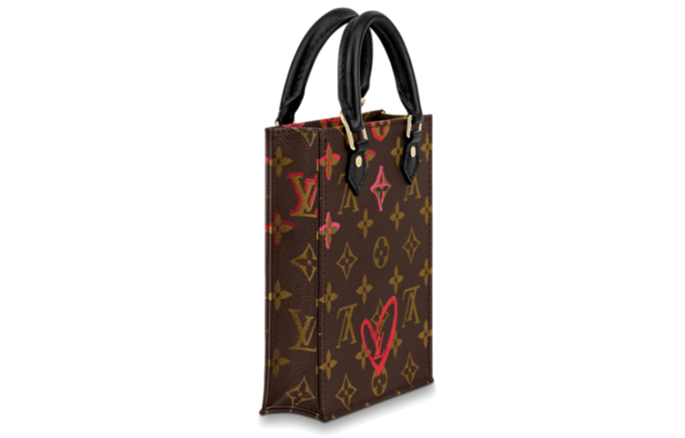 LOUIS VUITTON Limited Edition Petite Sac Plat Monogram Brown