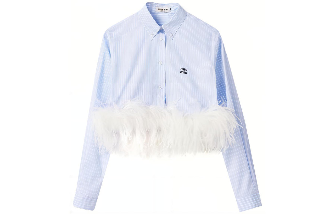 MIU MIU SS24 Shirt Women's Sky Blue