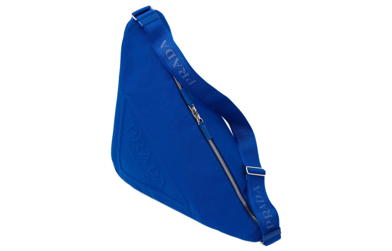 PRADA Canvas Triangle Bag Cobalt Blue