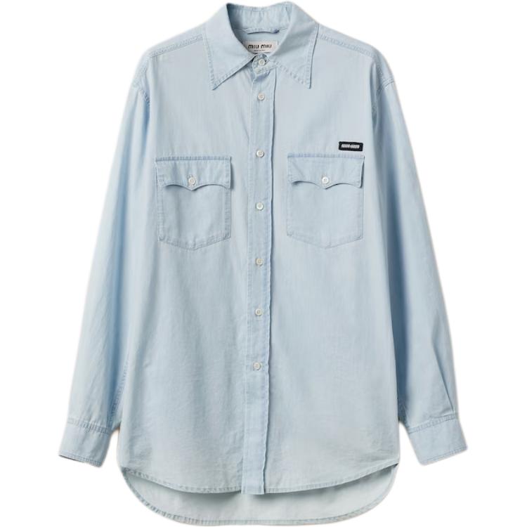 MIU MIU Shirt Unisex Light Blue