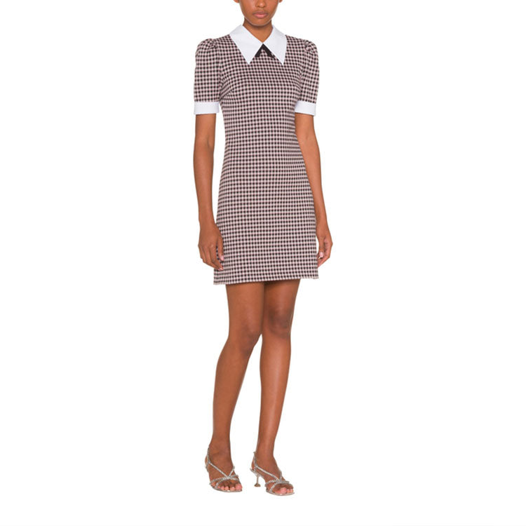 MIU MIU SS22 Short-Sleeved Dresses Women's Brown