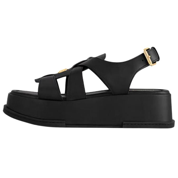LOUIS VUITTON Maya Strap Sandals 5cm Women's Black