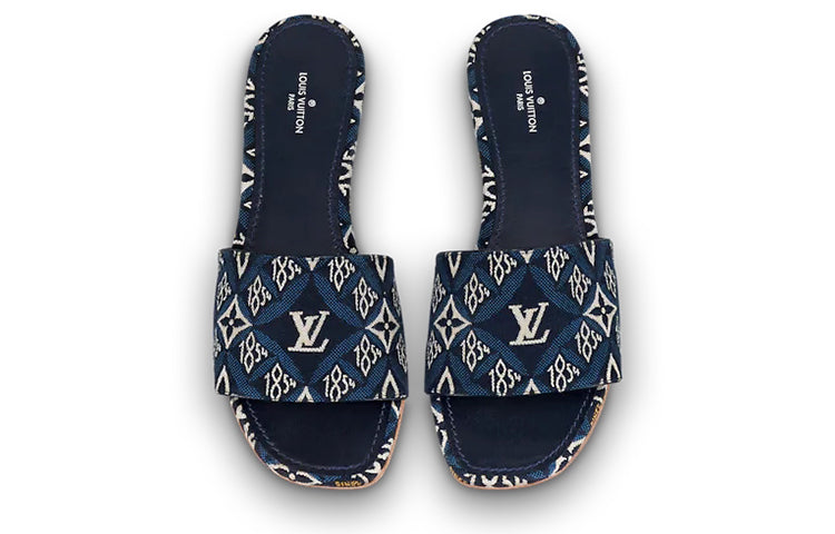 LOUIS VUITTON Revival Stylish Sandals Women's Blue Black