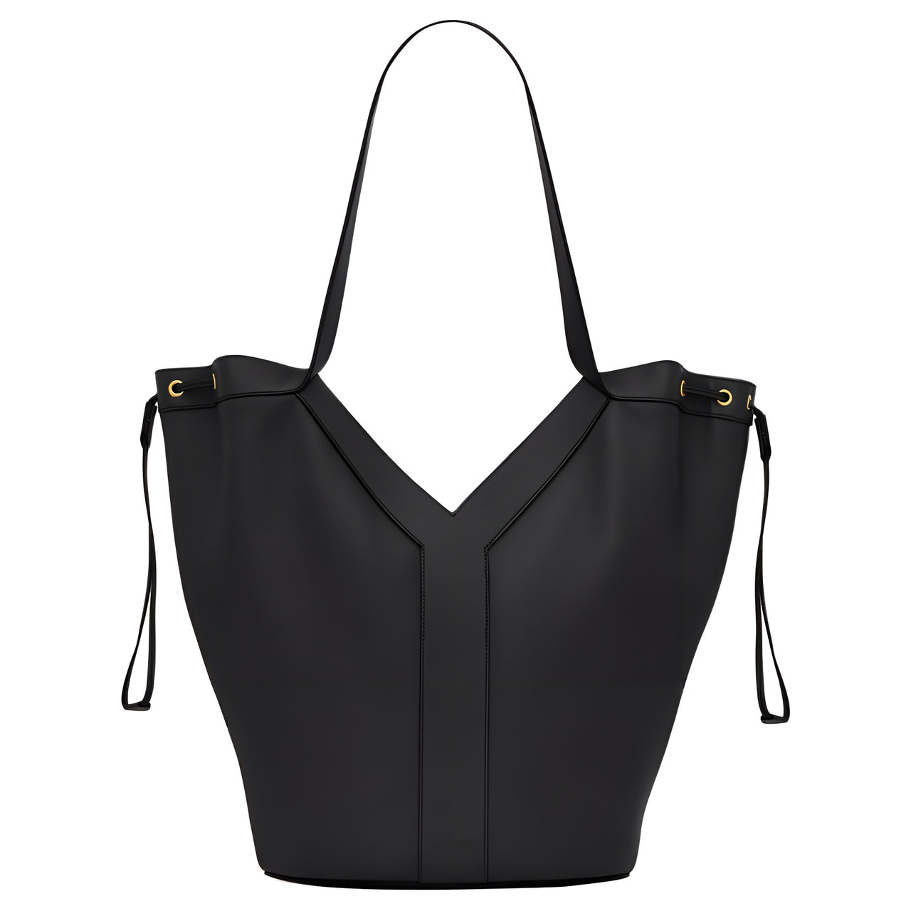 SAINT LAURENT Cow Leather Hobo Bag, Handbag, Shoulder Bag Large Size Women's Black