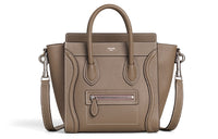CELINE Classic Cow Leather Handbag Shoulder Bag Women's Mouse Gray