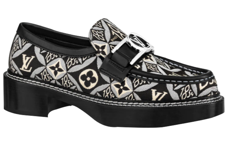 LOUIS VUITTON Lv Academy Shoes 'Black With Monogram' Women's