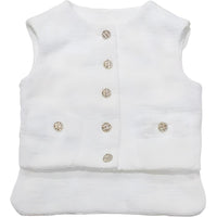 CHANEL 22 Fall And Winter 22S Vest Women's White