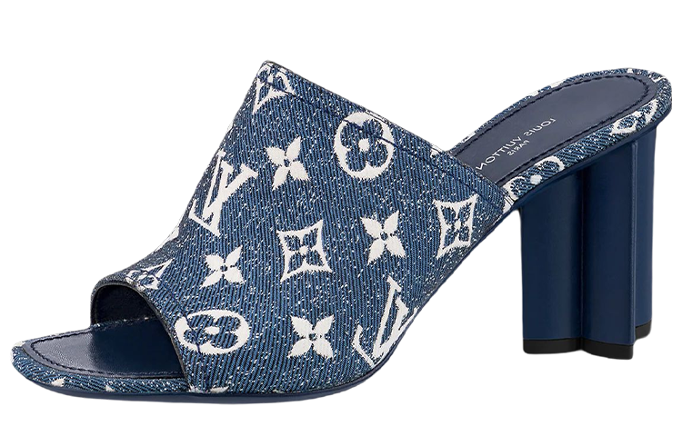 LOUIS VUITTON Silhouette Slide Slippers Women's Blue