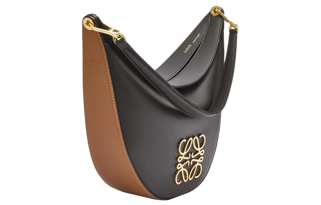 LOEWE Luna Cow Leather Hobo Bag, Handbag, Shoulder Bag Women's Black