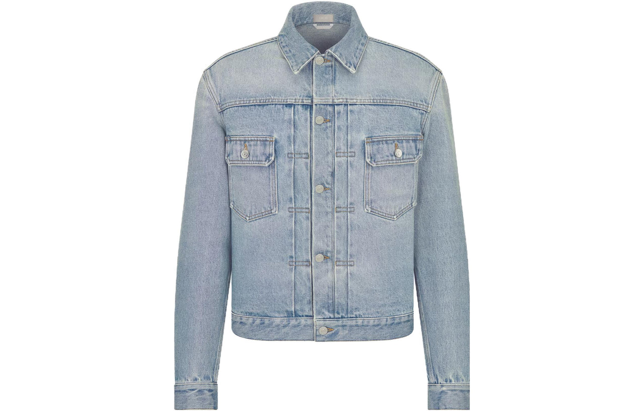 DIOR FW23 Denim Jacket Men's Light Blue
