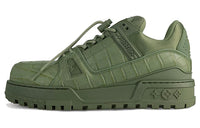 LOUIS VUITTON Trainer Maxi Little Chubby Ding Slip-Resistant Low-Top Skateboard Shoes Unisex Green
