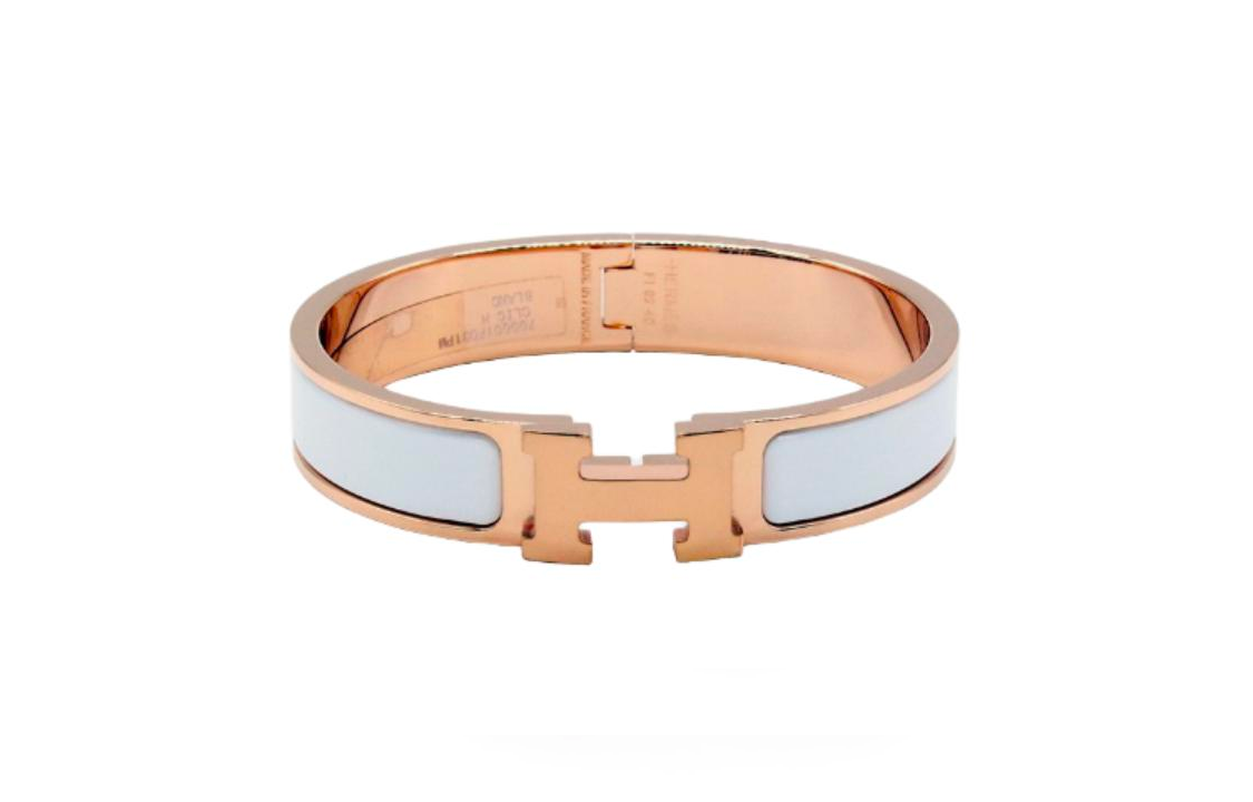HERMES   Bangles Women's Rose Gold/White