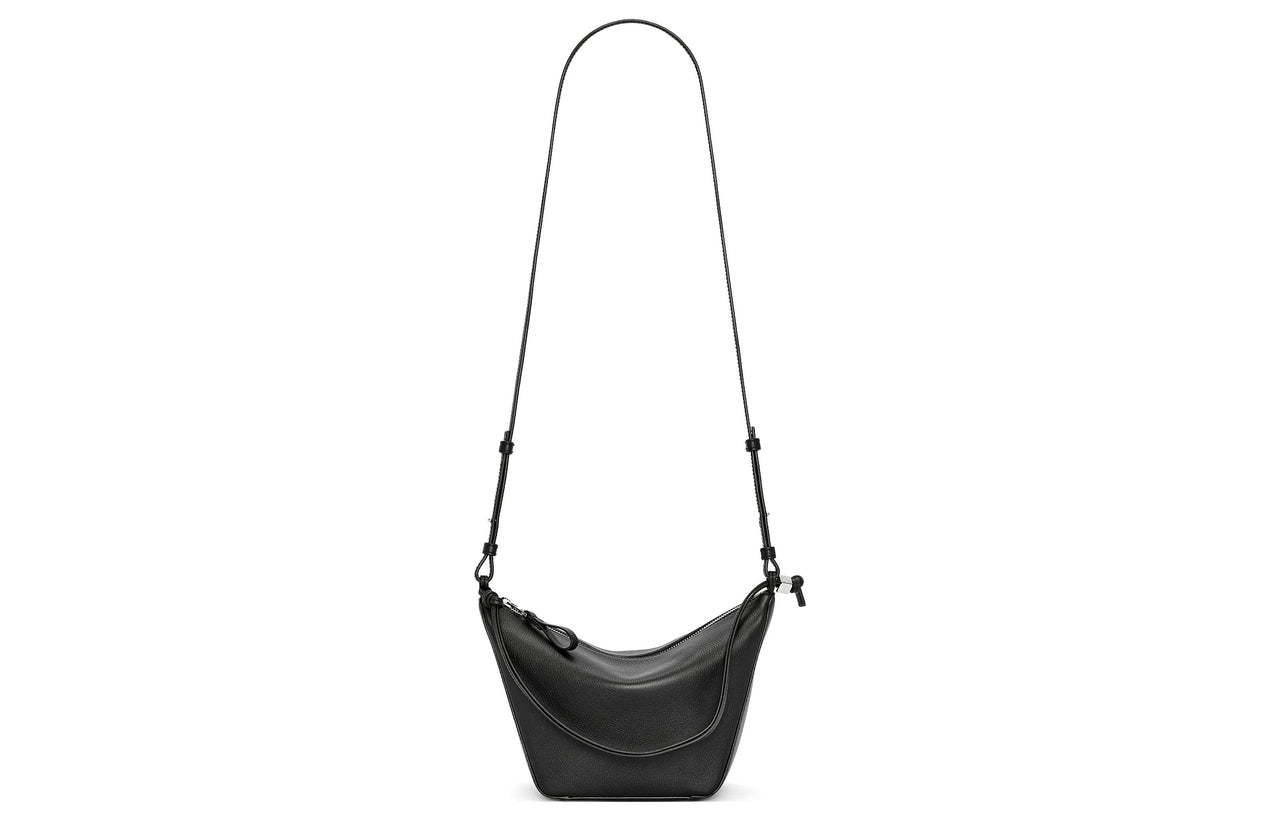 LOEWE Hammock Hobo Cow Leather Hobo Bag, Handbag, Shoulder Bag Women's Black