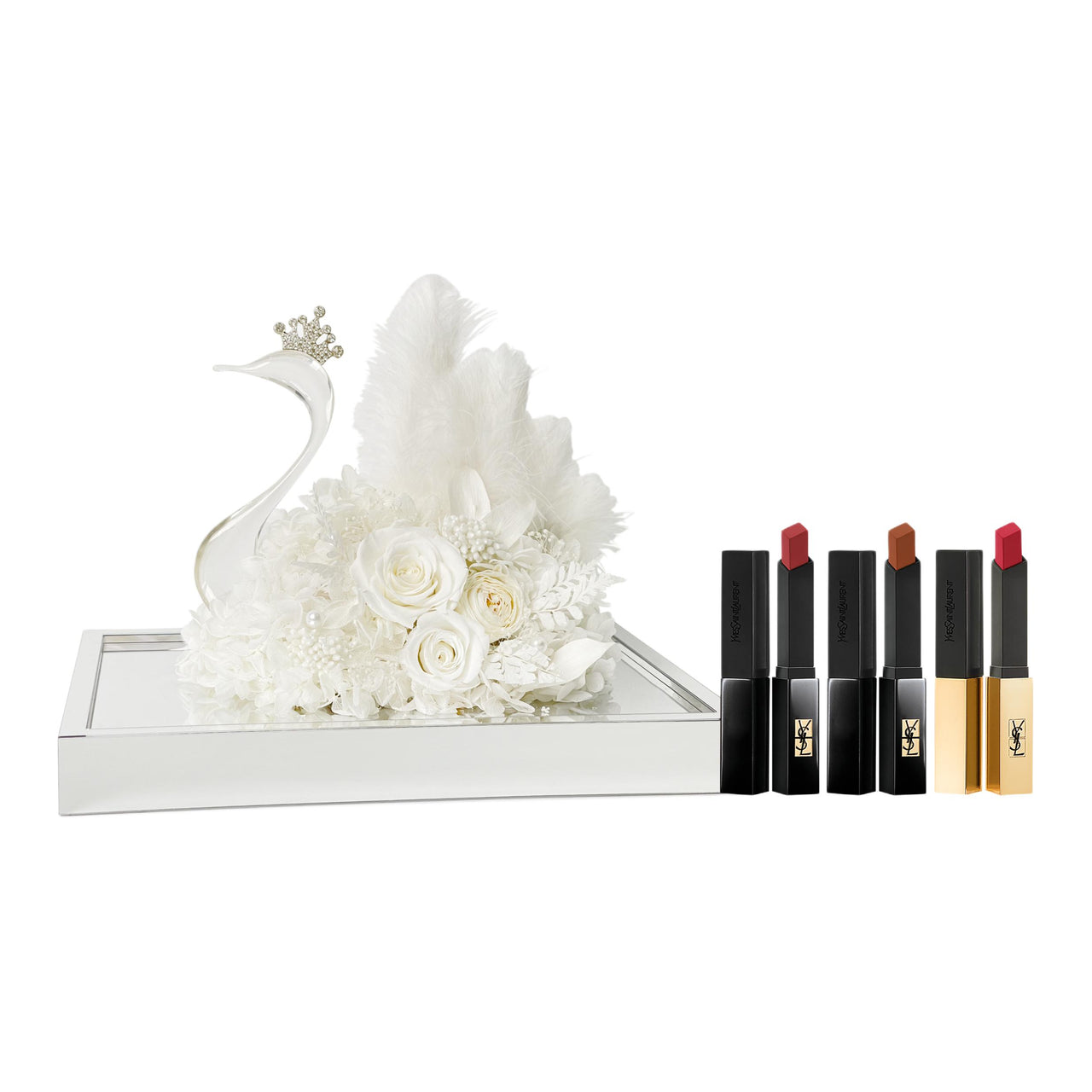 SAINT LAURENT Small Gold Bar/Small Black Stripes Lipsticks Matte Easy To Color 3 Pieces/set/4 Pieces/set