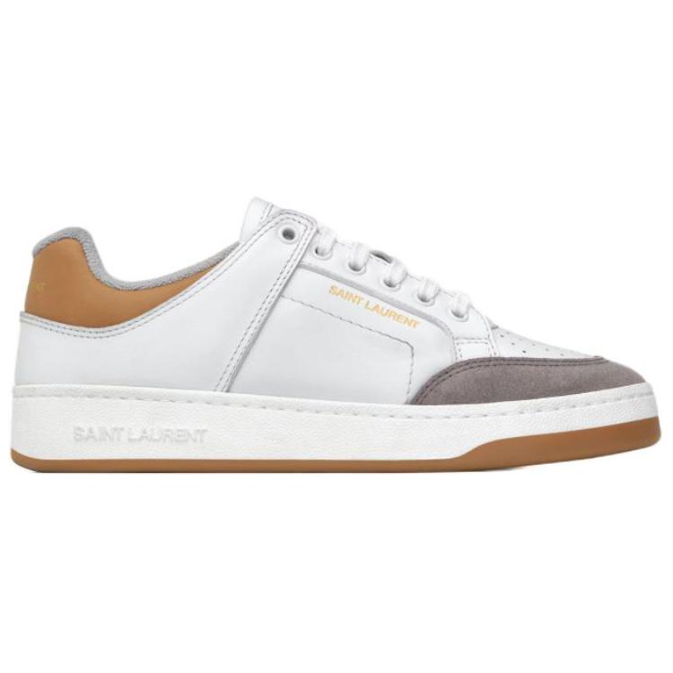 SAINT LAURENT SL/61 Low Top Skateboard Shoes Women's Gray White