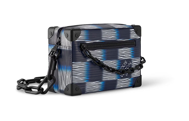 LOUIS VUITTON SOFT TRUNK Damier Rush Epi XL Leather Shoulder Bag Crossbody Bag Mini Men's Blue Moon