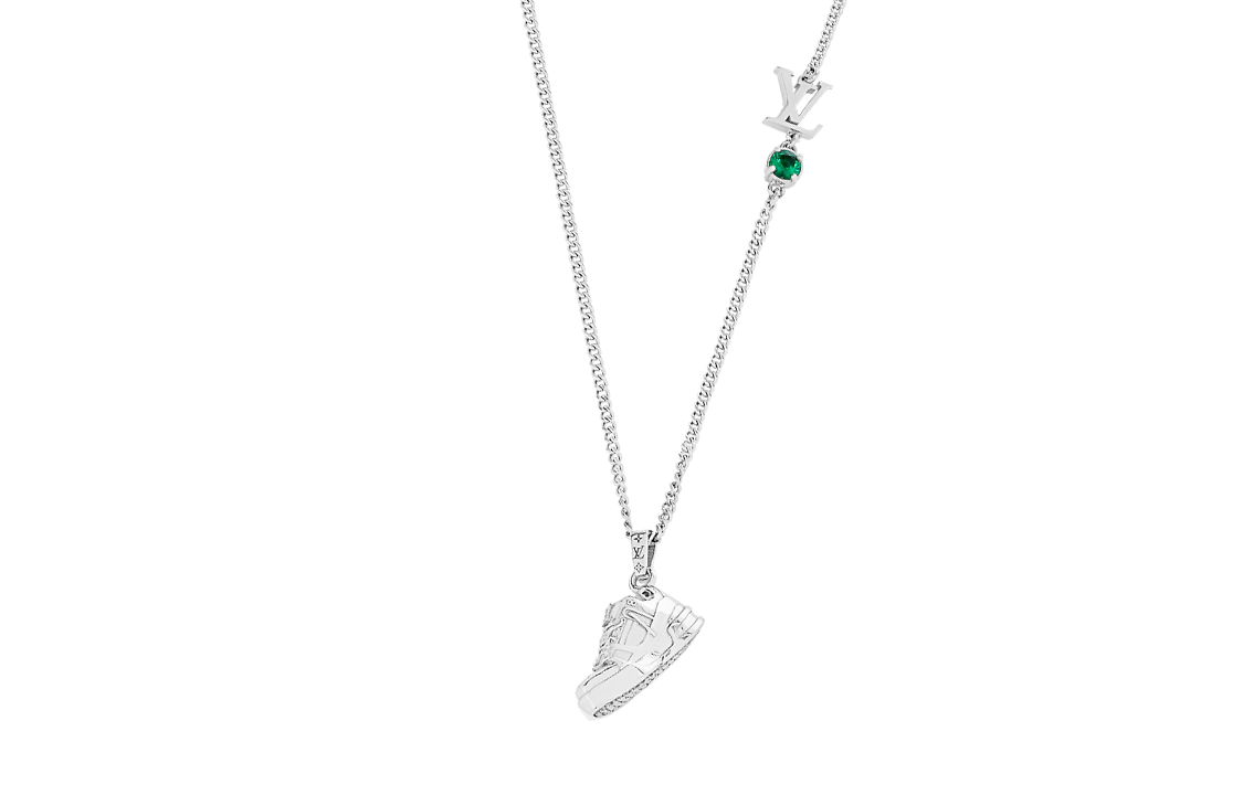 LOUIS VUITTON Trainer Strass Necklaces Women's Silver
