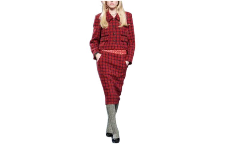 CHANEL Jackets Women's Red