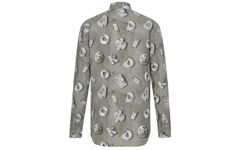 DIOR Arsham Lunar Relic Full Print Long Sleeve Shirt