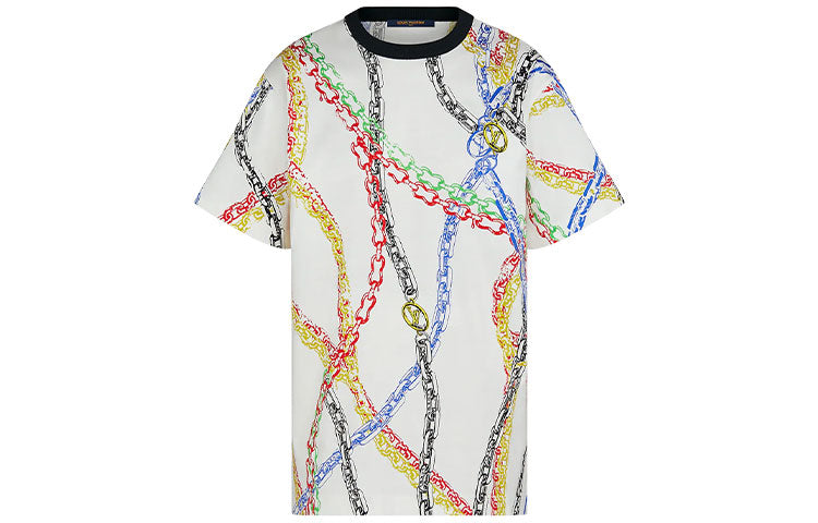 LOUIS VUITTON Drop Shoulder Sleeve T-Shirt Women's White