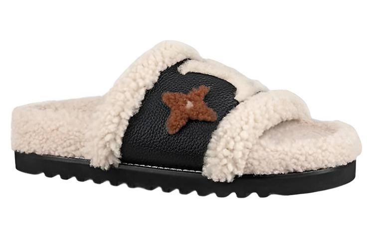 LOUIS VUITTON Slide Slippers Women's White