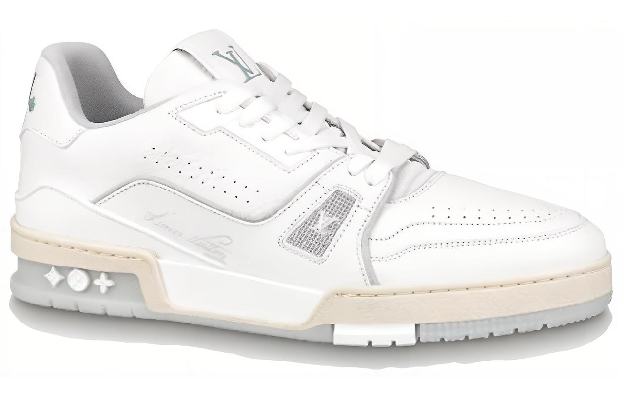 LOUIS VUITTON Trainer Skateboard Shoes Men Low-Top White Cement