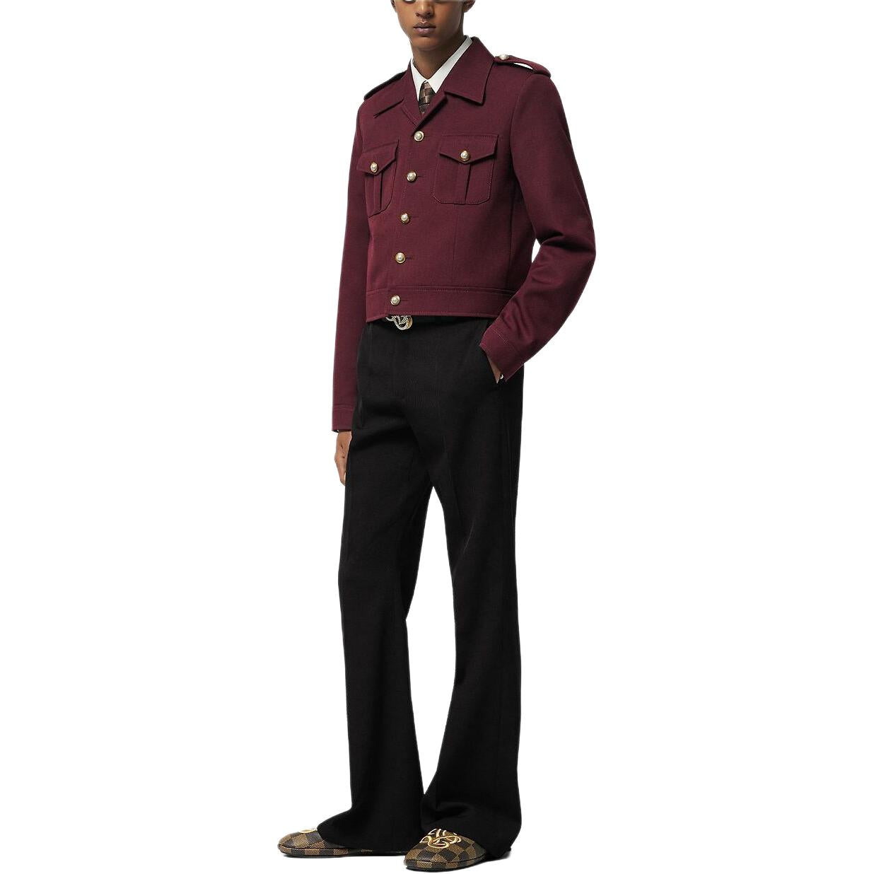 LOUIS VUITTON Classic Officer Wool Jacket