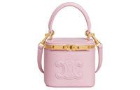 CELINE Smooth Cow Leather Makeup Case, Shoulder Bag, Crossbody Bag, Handbag Mini Women's Light Pink Red