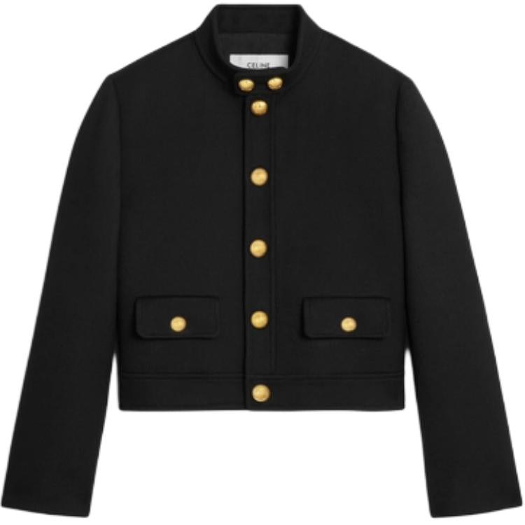CELINE Verneuil Jacket In Double Faced Wool Tricotine