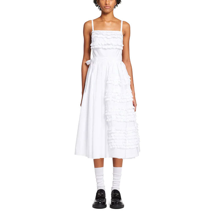 PRADA SS21 Sleeveless Dress Women's White
