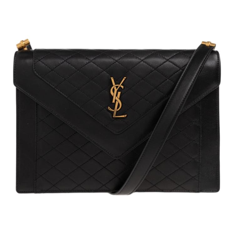 SAINT LAURENT Lambskin Crossbody Bag, Shoulder Bag Women's Black