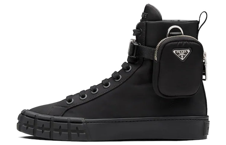 PRADA Wheel Re Nylon Hight Sneakers 'Black' Women's