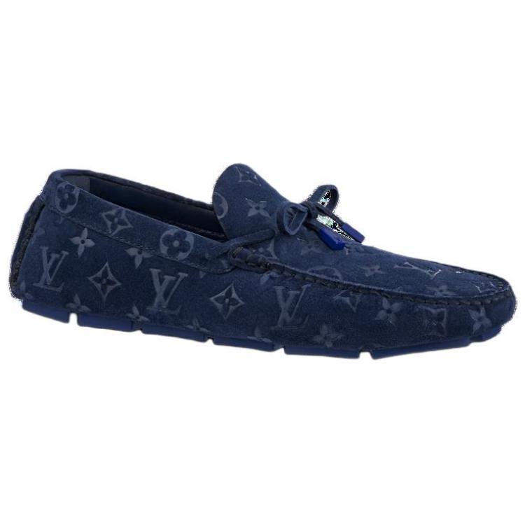 LOUIS VUITTON Driver Casual Shoes Men's Marine Blue