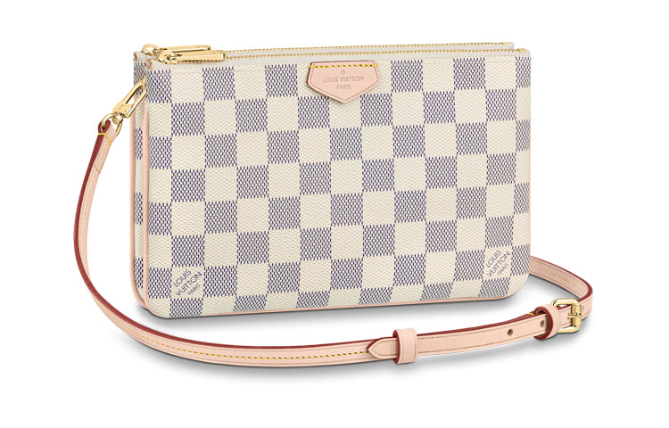 LOUIS VUITTON Cow Leather Handbag Crossbody Bag Shoulder Bag Women's Plaid