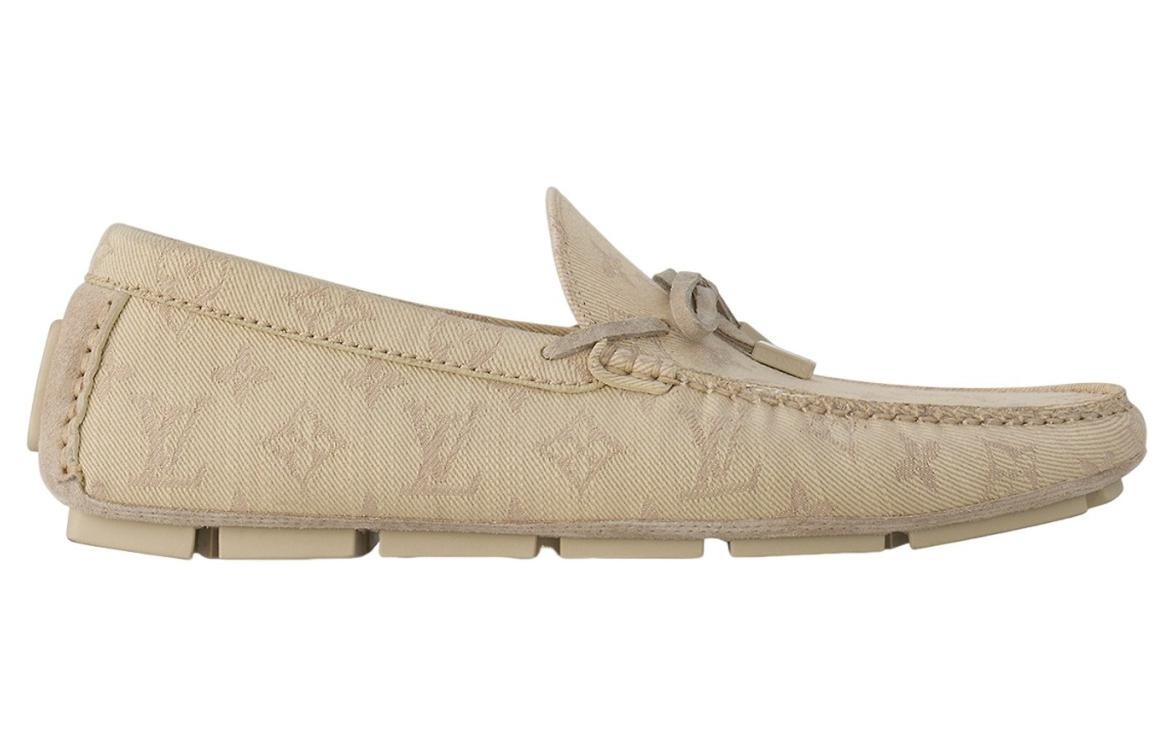 LOUIS VUITTON Driver Casual Shoes Men's Beige