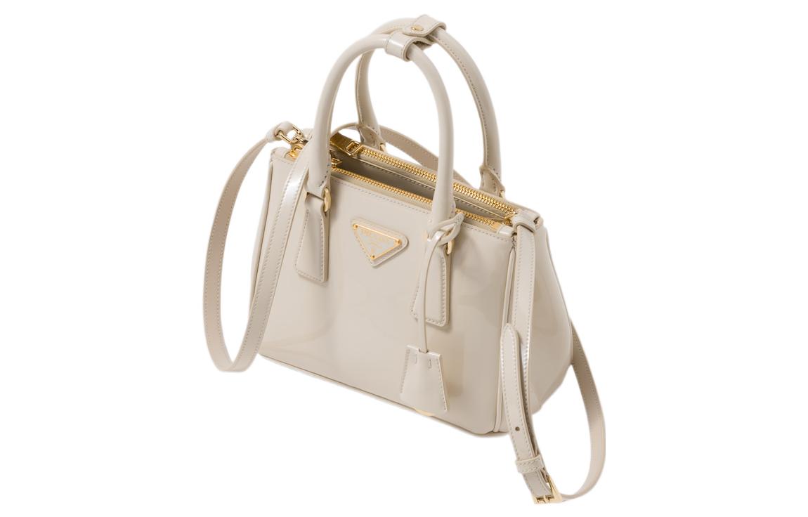 PRADA Galleria Killer Bag Leather Shoulder Bag, Crossbody Bag, Handbag Mini Women's Ivory