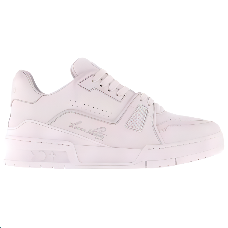 LOUIS VUITTON Trainer Low-Top Skateboard Shoes Unisex White