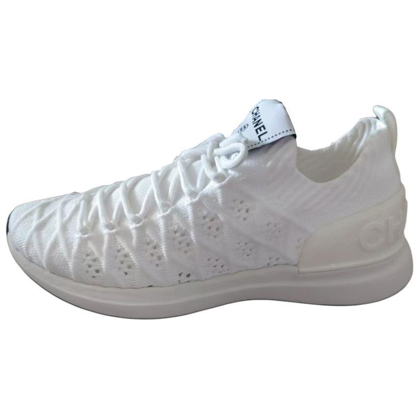 CHANEL 23B Low Top Casual Shoes Women's White