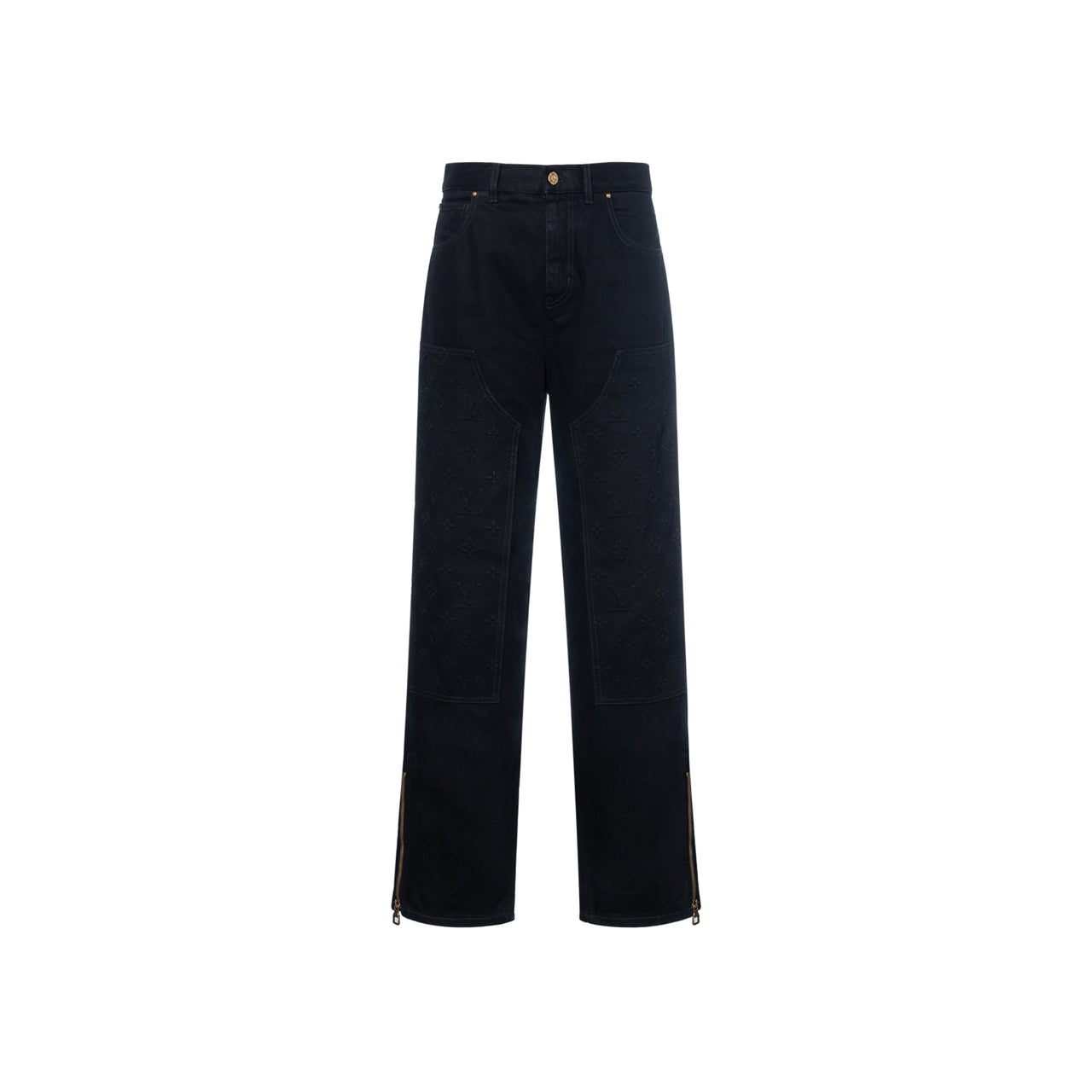 LOUIS VUITTON Monogram Detail Carpenter Denim Pants