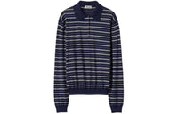 MIU MIU Logo print Striped Polo Top