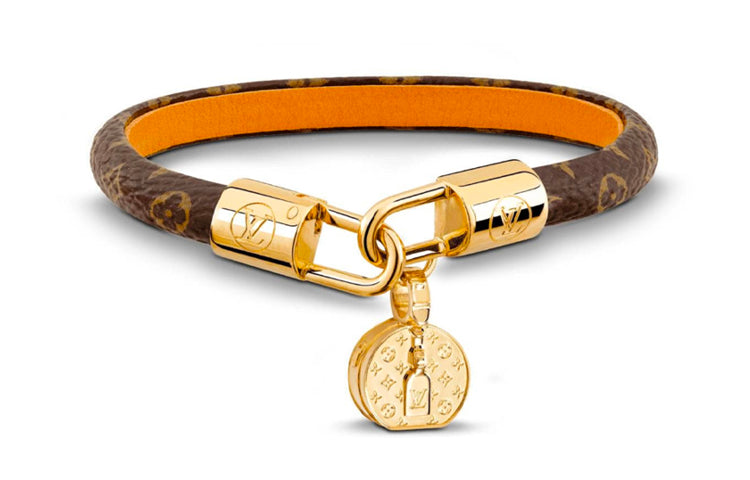 LOUIS VUITTON Calfskin Monogram Bangles Women's Brown