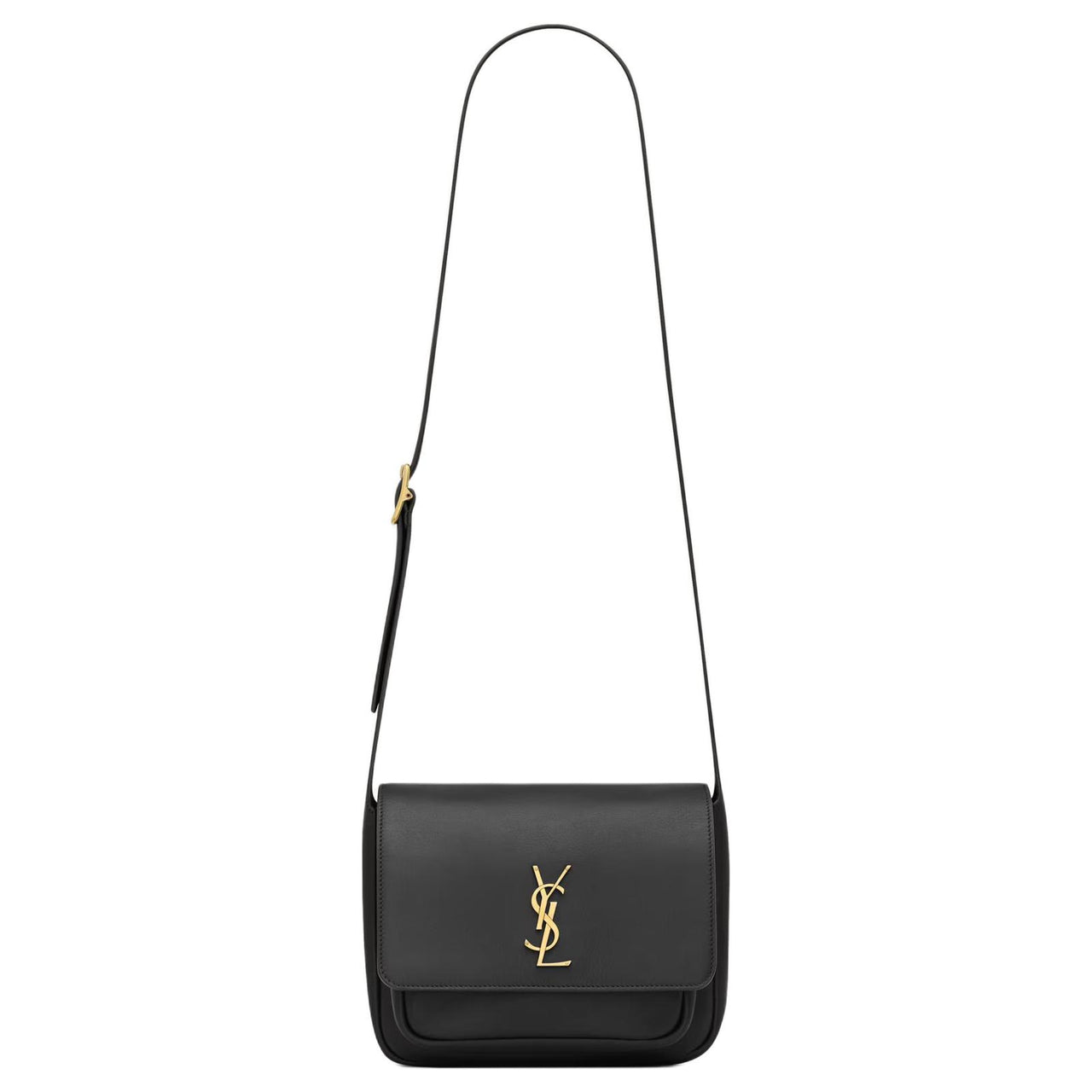 SAINT LAURENT Niki Leather Shoulder Bag Women's Black