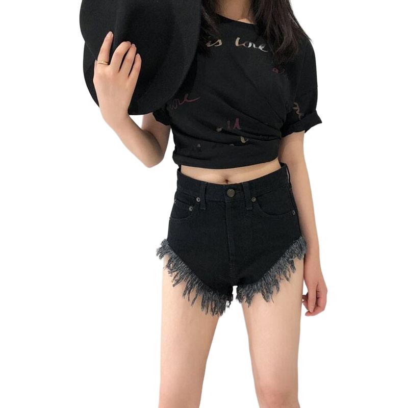 SAINT LAURENT Denim Shorts Women's Black