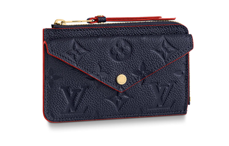 LOUIS VUITTON Card Holder Recto Reverso Monogram Empriente Navy/Red