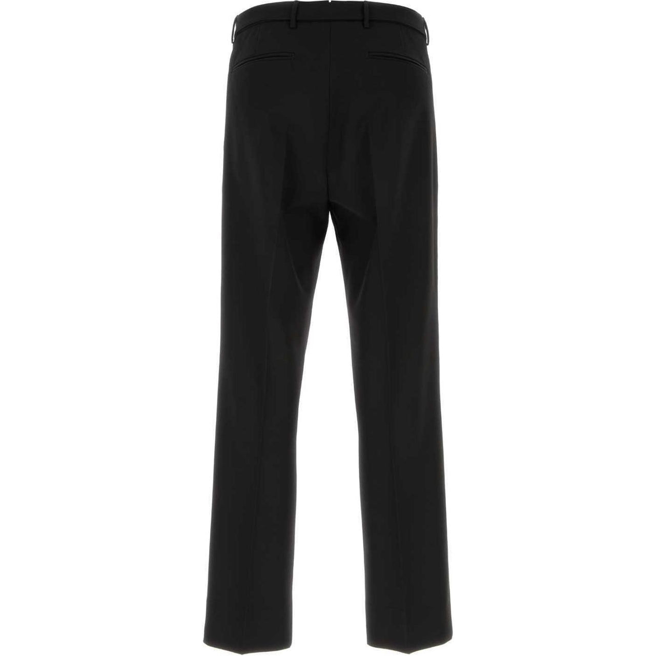 PRADA Mid Rise Belted Straight Leg Trousers