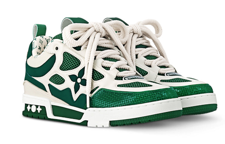 LOUIS VUITTON Lv Skate Sneaker Green White