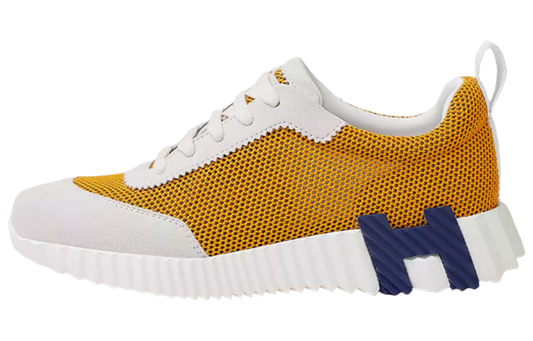 HERMES Bouncing Slip-Resistant Low-Top Casual Shoes Women's Yellow
