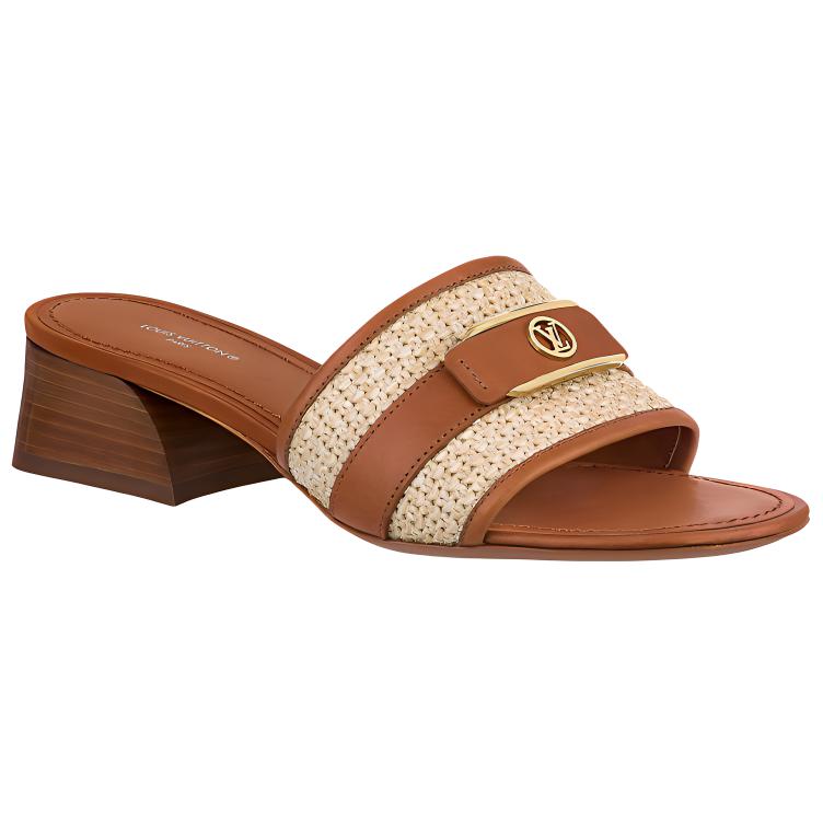LOUIS VUITTON Lock It Stylish Sandal Women's Brown