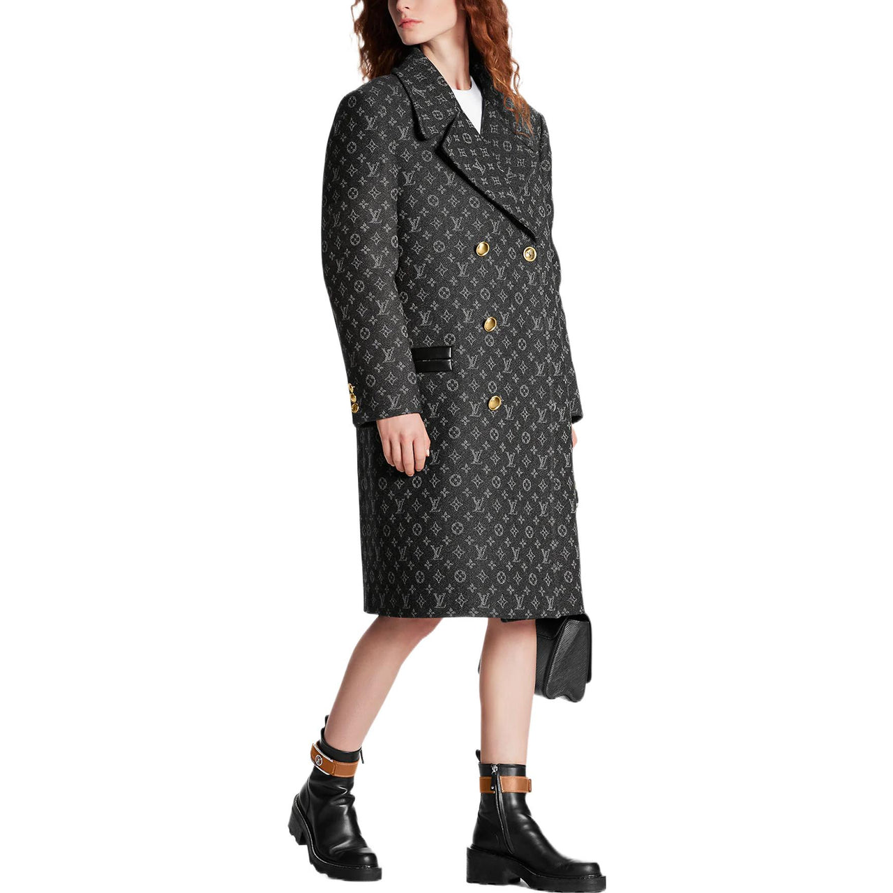 LOUIS VUITTON New Quarterly Products Of LV Coat Women's Black